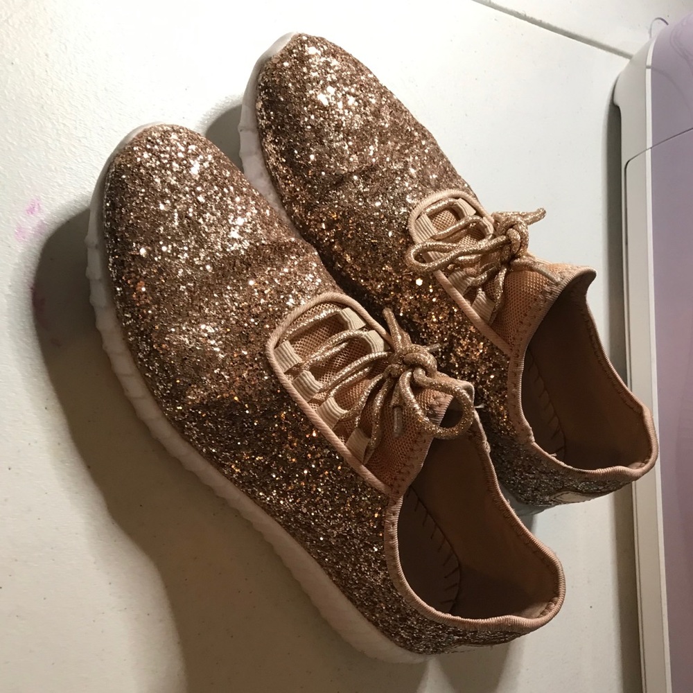 Gold Glitter Sneakers
